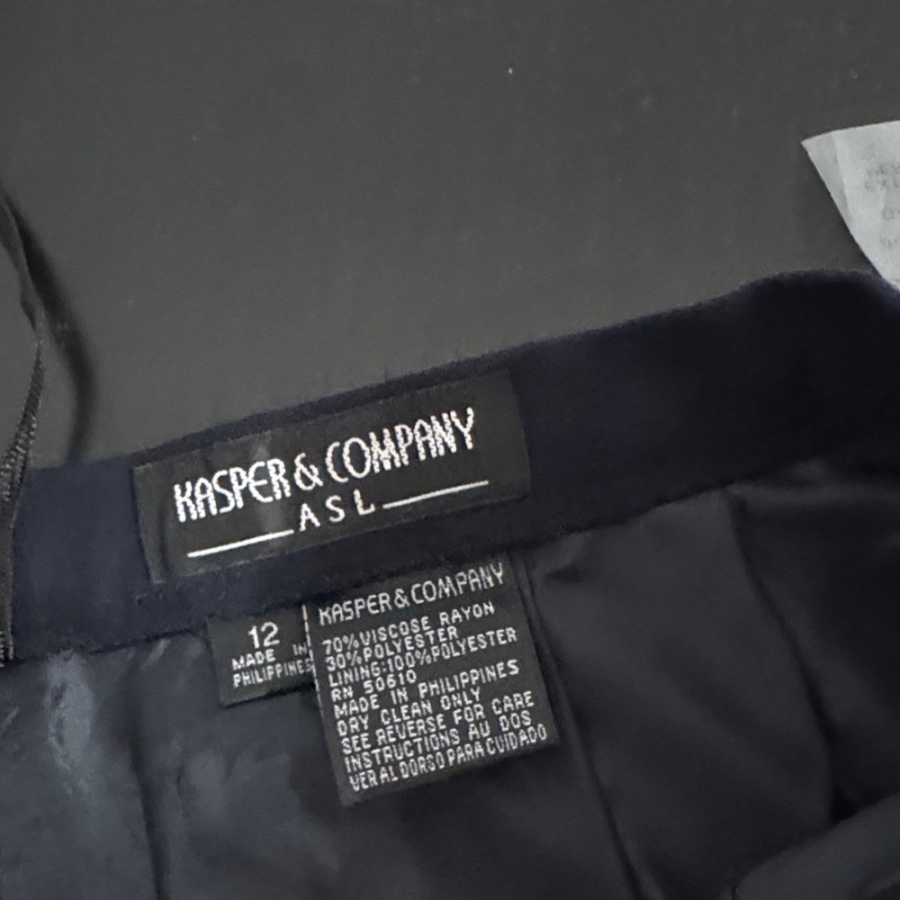 Kasper Navy Women's Pants size 12 - Picture 2 of 5